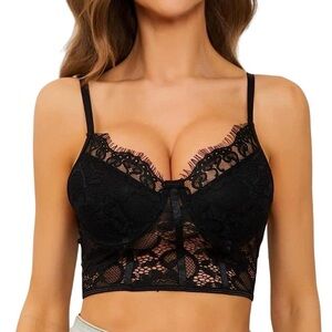 Lilosy Black Lace Bralette